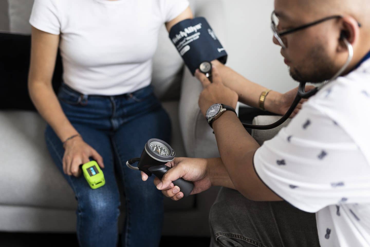 Nurse delivering at-home care