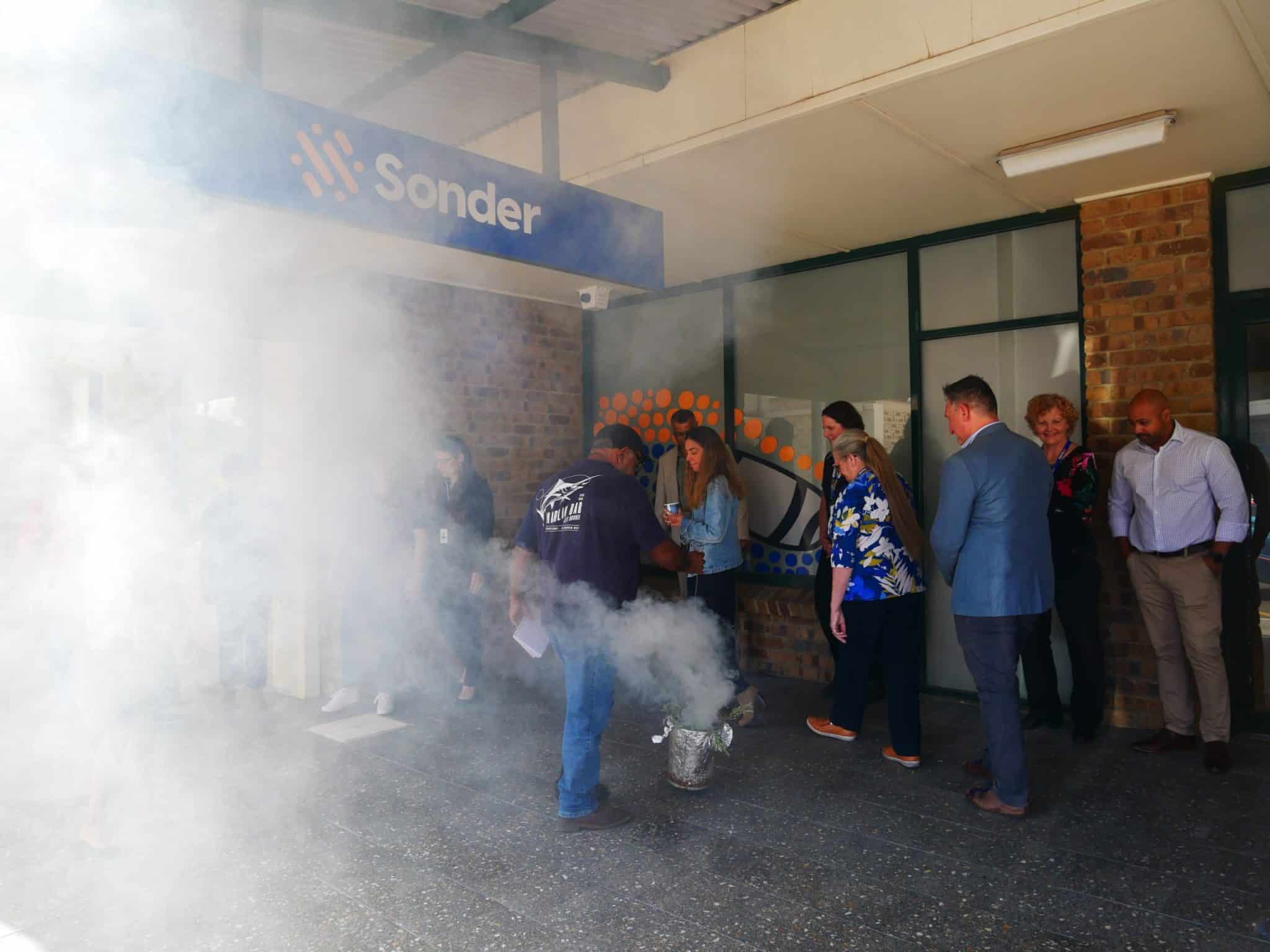 Ian Harradine (Narungga & Ngadjuri Elder) performs traditional smoking ceremony